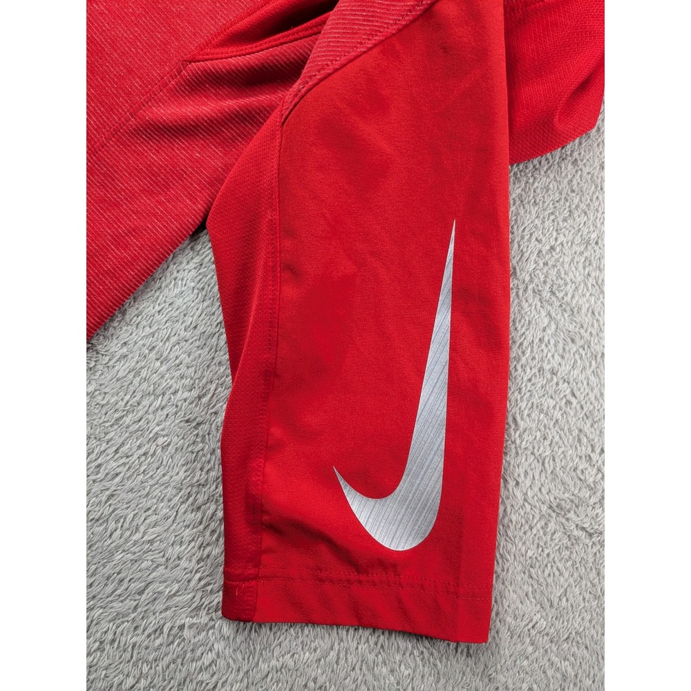 Nike Dri-FIT Mens Red Training Hoodie Scuba Hood Zip Pocket Small RN56323 - Picture 9 of 12